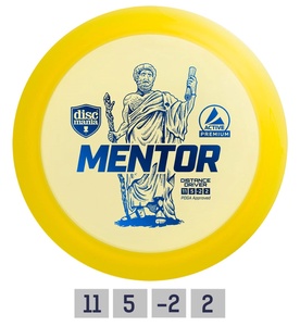 Discgolf Distance Driver PREMIUM MENTOR 11/5/-2/2 Yellow